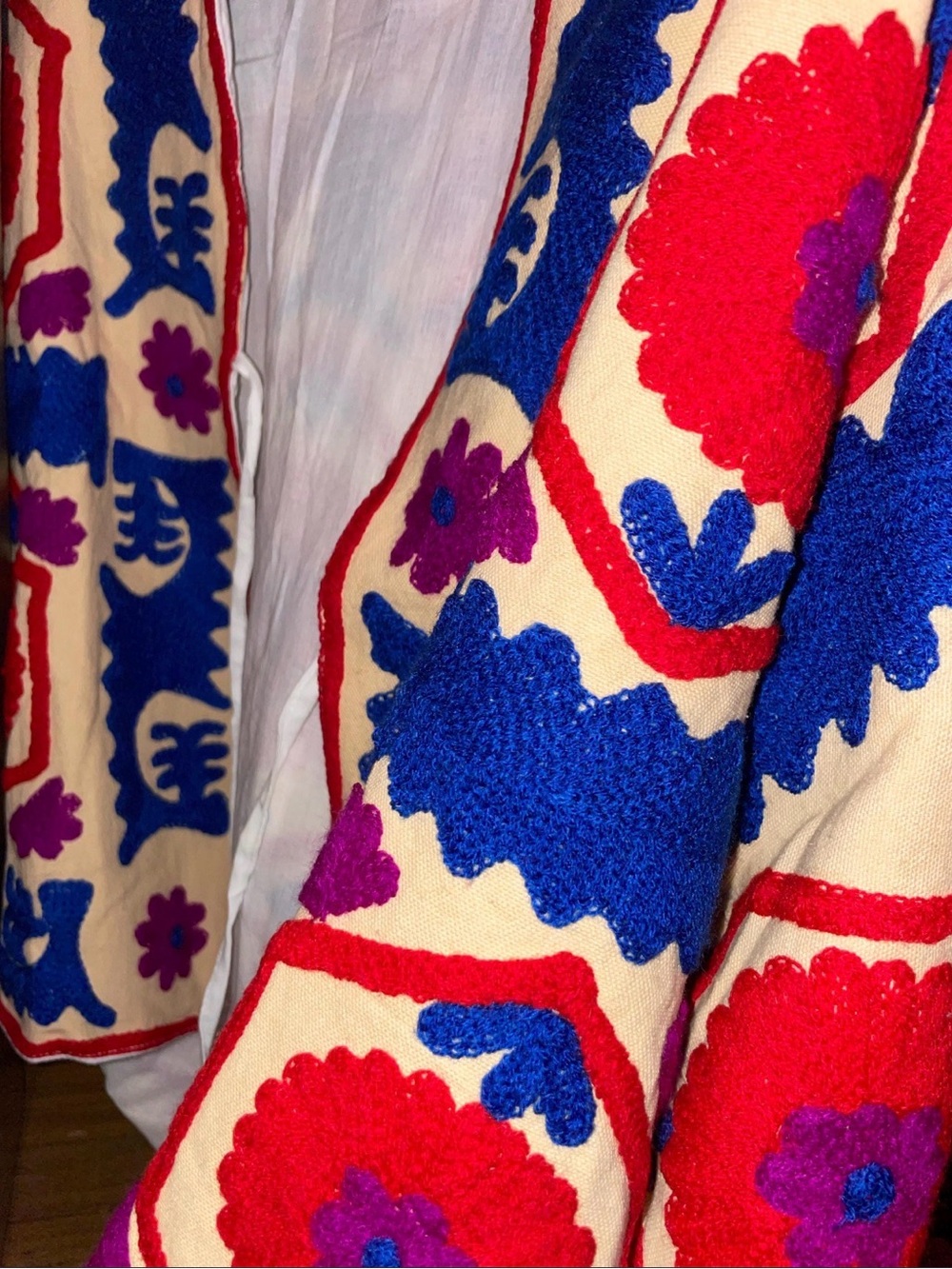 BRAND NEW Handmade Suzani embroidered jacket- cotton Artisan - Picture 9 of 9